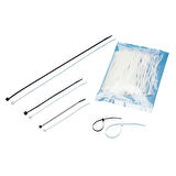 Plastic Ties 140x3,6mm max D.28mm, 100 pcs, White