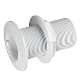 Thru-Hull w/Fl. Flange Threaded, 1", L.87mm, White