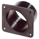 Ventilator Connector, PVC, Straight, Ø100mm, Black