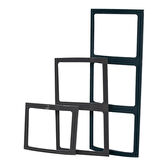 Kontrol Paneli Çerçevesi, Tekli,  L 9.5Cm W 10Cm, Siyah