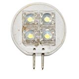 Ampül 12V, LED, T25, G4, cool white - 4 PIRANHA LEDs, 37x25x8,2mm