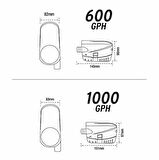 Sintine Pompası Otomatik, 1000Gph, 12V