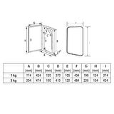 Storage Case f/Fire Extinguisher 1kg, w/Door, White