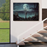 Mezardan Çıkan El, Mezarlıkta Dirilmiş El Dekoratif Duvar Tablosu-5205