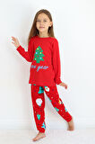 Kız Çocuk Orta Kalınlıkta Basic Baskılı Pijama Takımı