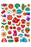 Sticker Kabartmalı Stiker Defter Planlayıcı Etiket (Ldd007)-24x19cm - Dünya Çiçek Balık