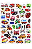 Sticker Kabartmalı Stiker Defter Planlayıcı Etiket (Ldd005)-24x19cm - Araba Taşıtlar