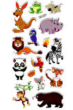 Sticker Kabartmalı Stiker Defter Planlayıcı Etiket (LRI003)-17x9 cm- Sevimli Hayvanlar