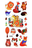 Sticker Kabartmalı Stiker Defter, Planlayıcı Etiket (LRI006) - 17X9 cm - Hayvanlar Alemi