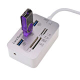 Çoklu Hafıza kart Okuyucu Usb Çoğaltıcı  3.0/3.1 Usb 3Port Memory Card (Micro SD/SD(HC)/M2/T-flash