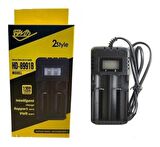 Dijital Ekranlı USB'li 16340-18650-26650-10440 Çiftli 1200mA Lityum PİL Şarj Cihazı HD/8991B