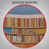 Gerçeküstü Bir Kütüphane Kanvas Tablo, Çalışma Odası Hediyesi, Kütüphane Posteri-5209