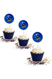  Batman Karakter Doğum Günü Konsepti & Batman Temalı Pasta Cupcake Süsleme Karton Kürdan 20 Adet