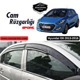 Hyundai İ30 2013-2016 Uyumlu Mugen Cam Rüzgarlığı Seti Piano Black 4'lü İthal