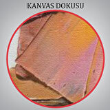 Fırça Darbesi İnsan Yüzü Kanvas Tablo, Soyut Kadın Yüzü Portresi Kanvas Tablo-5210