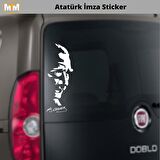 Atatürk İmza Oto Sticker 15 CM Kemal Atatürk İmza