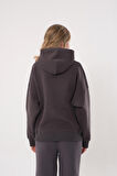 Kadın Oversize Kapüşonlu Sweatshirt ve Eşofman Takım Yüksek Rubber Baskı  Rahat ve Şık Tasarım