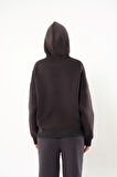 Kadın Oversize Kapüşonlu Sweatshirt ve Eşofman Takım Yüksek Rubber Baskı  Rahat ve Şık Tasarım