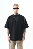 Erkek Just Hold Nakışlı Oversize T-Shirt Siyah