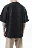 Erkek Just Hold Nakışlı Oversize T-Shirt Siyah