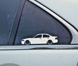 17CM E46 3 Serisi Kelebek Cam Oto Sticker 2 Adet