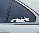 Carisma 5 Kelebek Cam Oto Sticker 17 CM 2 Adet