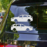 Cx-9 Kelebek Cam Oto Sticker 17 CM 2 Adet