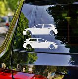 Golf MK8 GTI 2022 Kelebek Cam Oto Sticker 17 CM 2 Adet