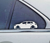 Q4 e-tronKelebek Cam Araba oto Sticker 19 cm 2 Adet