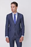 Lacivert Yün Platinium Slim Fit Dar Kesim 6 Drop Takım Elbise