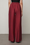 Kadın Düz Renk Beli Lastikli Bol Paça Pantolon