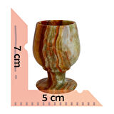 Oniks Doğal Taş Fincan, Kadeh ve Kül Tablası Seti – El Yapımı Şık Masa Dekoru | Hediyelik Oniks Taş Takım