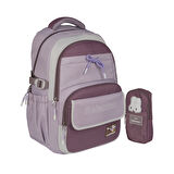 Relaxion Yeni Sezon Kalemlikli Lila Premium Okul Sırt Çanta 1512
