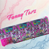 Fixpoint Çift Taraflı, Çift Kalemtıraşlı, Cüzdan Tipi Pembe Kalem Çantası/Kalemlik