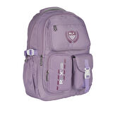 Relaxion Su Geçirmez Çok Gözlü Okul Sırt Çantası Lila 2058