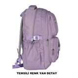 Relaxion Su Geçirmez Çok Gözlü Okul Sırt Çantası Gri 2058