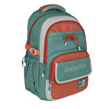 Relaxion Yeni Sezon Kalemlikli Yeşil-Turuncu Premium Okul Sırt Çanta 1512