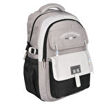 Relaxion Yeni Sezon, Kalemlikli, Siyah-Gri İthal Premium Okul Sırt Çantası (1515)