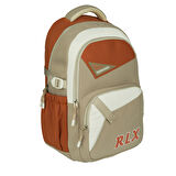 Relaxion Yeni Sezon Kalemlikli Bej-Taba Premium Okul Sırt Çanta 1510