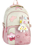 Waddell Pembe Twil Yıldız Desenli İlkokul Sırt Çantası Peluş Oyuncak Hediyeli 25802