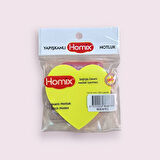 Homix 3 PAKET Kalp Şeklinde Yapışkanlı Notluk 76 x 76 cm Neon Renkler 100 Yp