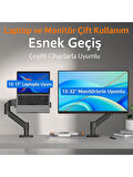 Hk Tech Hk-Tech 10-17'' Amortisörlü Tek Kol Gaming Monitör Ofis Laptop Notebook Tutucu Masa Stand Askı Aparatı