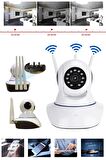 QASUL 1080P Gece Görüşlü  Kablosuz 3 Antenli  Wifi IP Kamera Ev Güvenlik Kamerası Bebek İzleme Kamerası 