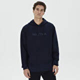 Nautica Erkek Lacivert Standart Fit Kapüşonlu Sweatshirt