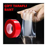 Çift Taraflı Akrilik Yapışkanlı VHB Silikonize Köpük Montaj Bant 16mm x 183cm 5 adet