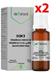Venatura Vitamin D3 ve Menaquinon 7 Takviye Edici Gıda 20 ml 2 Adet