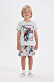 Erkek Bebek Marvel Comics Penye Uzun Kollu Şort Pijama Takımı