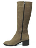 Kadın Hakiki Deri Topuklu Çizme