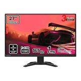 Lenovo G27-30 27" 165Hz 1ms(mprt) (2xhdmı+Display) Amd Radeon Freesync Full Hd Monitör 66E7GAC2TK