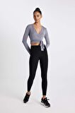 DeFactoFit Standart Fit V Yaka Sporcu Modal Uzun Kollu Tişört C0496AX24SMGR225